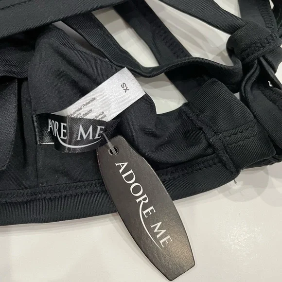 Adore Me NWT black halter cages bikini top XS - Picture 6 of 8